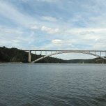 Žďákovský most, hlavní oblouk rozpětí téměř 380 m